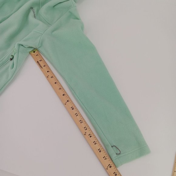 COLUMBIA JACKET WOMEN MEDIUM GREEN FLEECE FULL ZIP LONG SLEEVE SWEATSHIRT OUTDOO - Picture 6 of 15